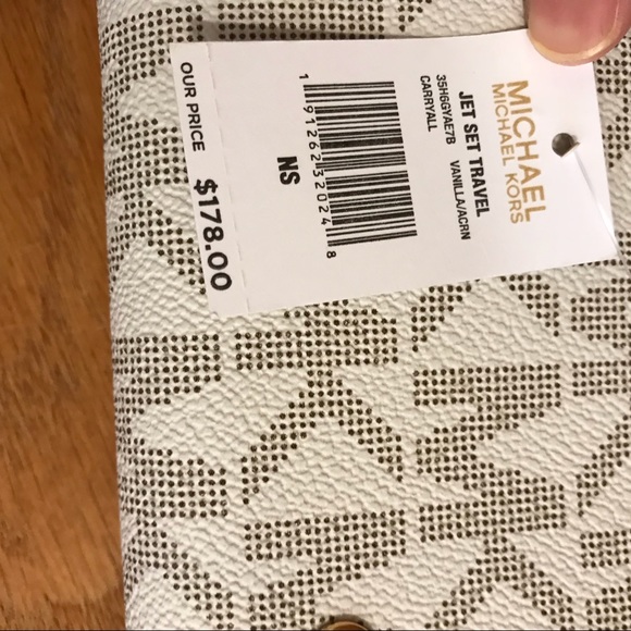 Michael Kors Jet set Large Carryall Wallet Acorn - Picture 6 of 8